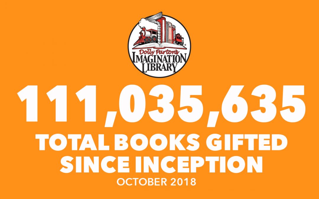 October 2018 Total Books Gifted - Dolly Parton's Imagination Library