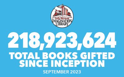 September 2023 Total Books Gifted Imagination Library