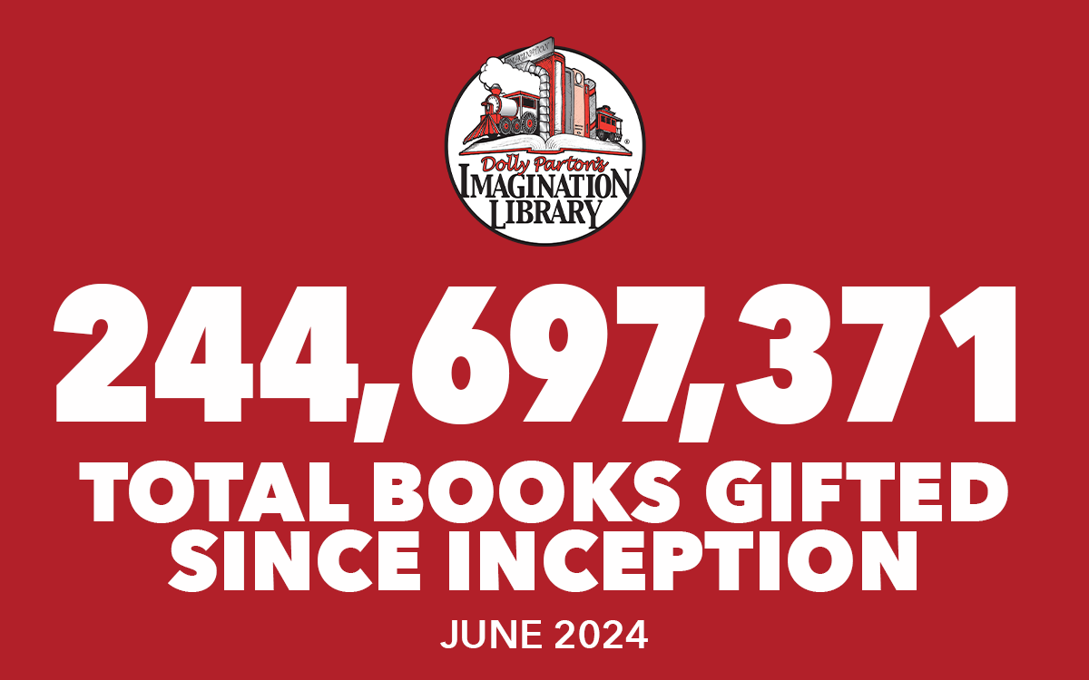 June 2024 Total Books Gifted - Dolly Parton's Imagination Library