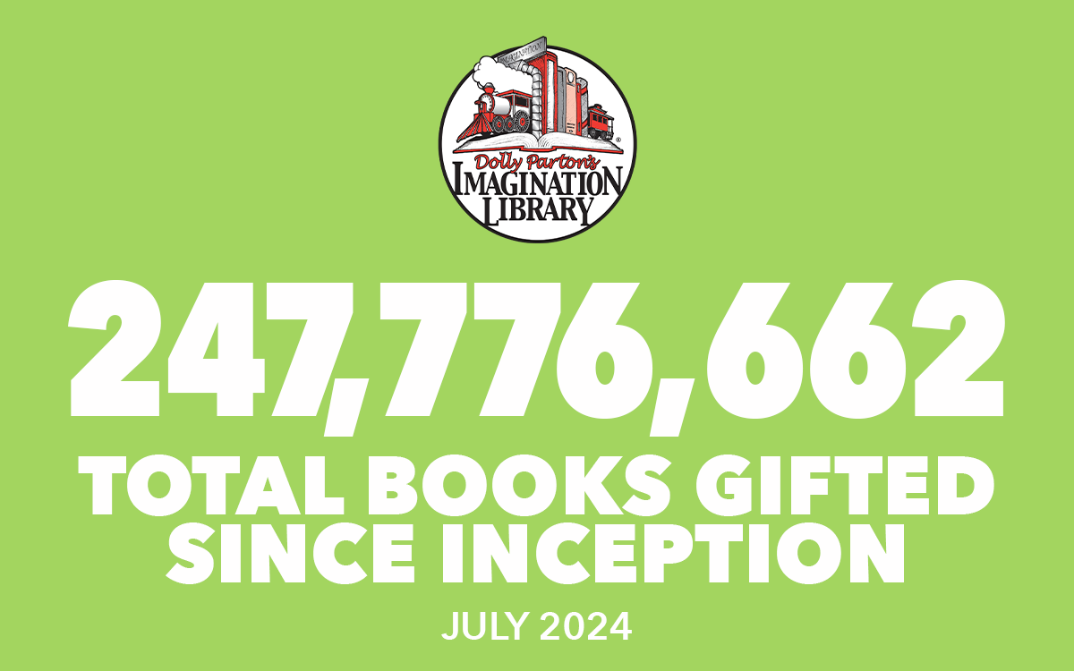 July 2024 Total Books Gifted - Dolly Parton's Imagination Library