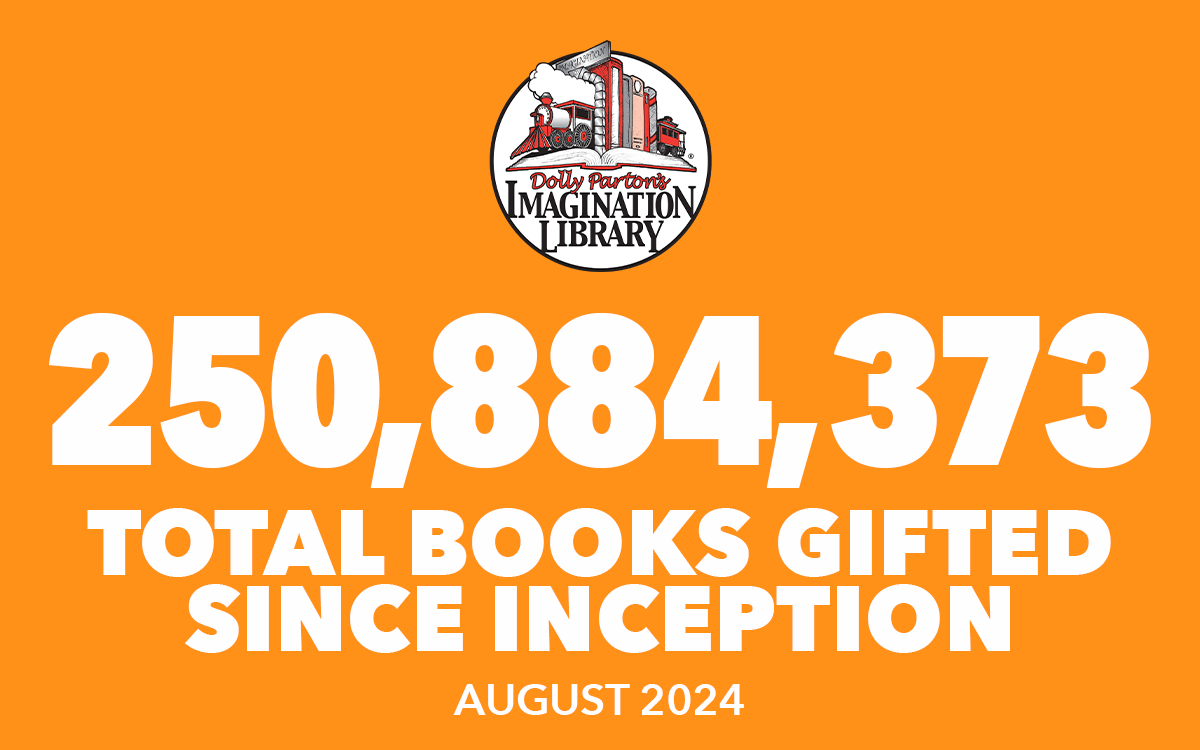 August 2024 Total Books Gifted - Dolly Parton's Imagination Library