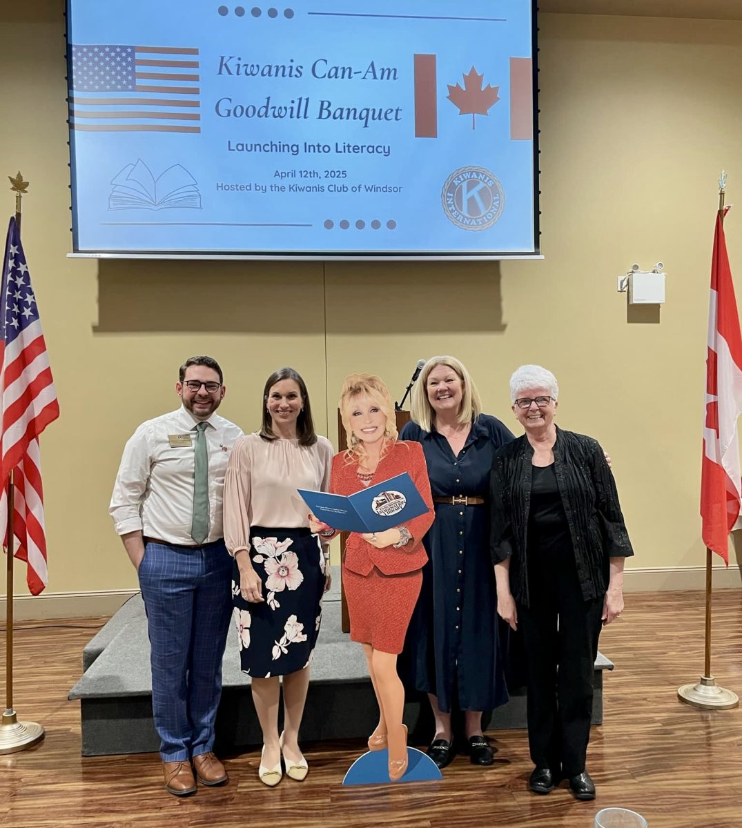 Angelo Ciardella, Lieutenant Governor, Division 3 & Kiwanis Club of Windsor; Lauren Wirt, Regional Director, The Dollywood Foundation; Jeanne Smitiuch, Senior Regional Director, The Dollywood Foundation of Canada and Cathy Telfer, Kiwanis Club of Chatham-Kent, Ontario, Canada.